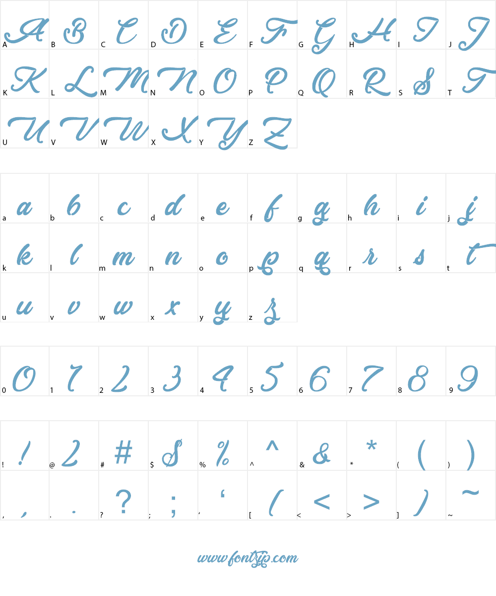 Vacations in Phuket Font Character